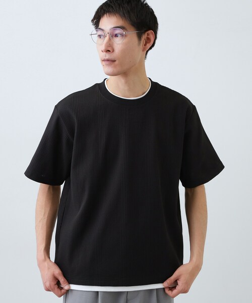 THE SHOP TK tシャツ 「ラクして決まる！」レイヤード風半袖Tシャツ