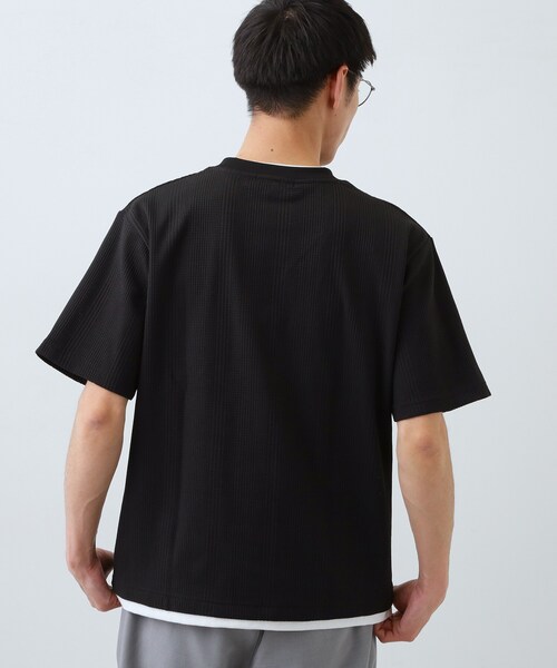 THE SHOP TK tシャツ 「ラクして決まる！」レイヤード風半袖Tシャツ
