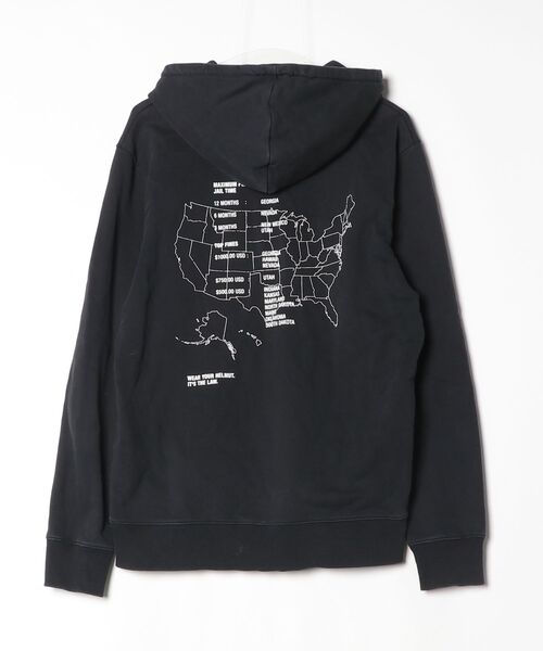 HELMUT LANG パーカー HELMUT LANG（ヘルムートラング） プルオーバーパーカー L ブラック