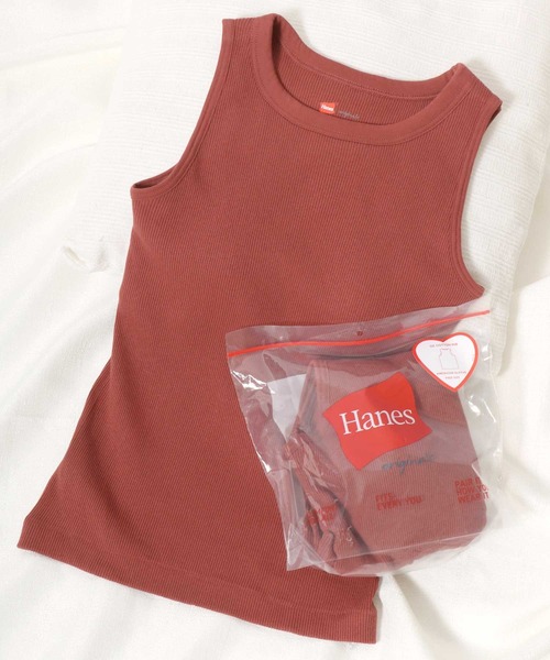 ブルーガール　トップス　タンクトップ赤 Hanes（ヘインズ） タンクトップ ノースリーブ originals アメリカン