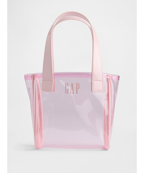 【新品未使用】GAP ロゴトートバッグ ネオンピンクブルー GAP（ギャップ） レッスンバッグ ゼリー GAPロゴ トートバッグ キッズ