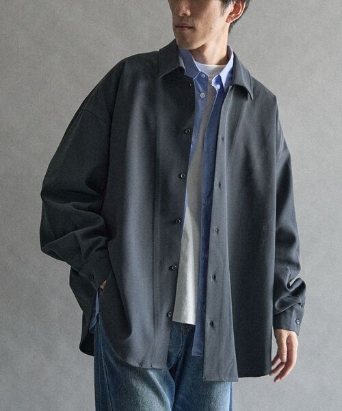 「CRAFT STANDARD BOUTIQUE」 長袖シャツ L チャコールグレー メンズ_画像2
