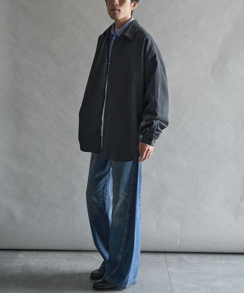 「CRAFT STANDARD BOUTIQUE」 長袖シャツ L チャコールグレー メンズ_画像6