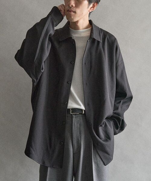 「CRAFT STANDARD BOUTIQUE」 長袖シャツ L チャコールグレー メンズ_画像8