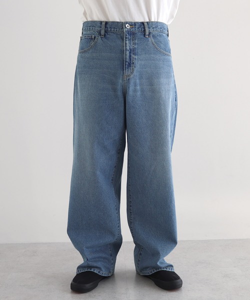 「ANME」 デニムパンツ L オフホワイト レディース_画像6
