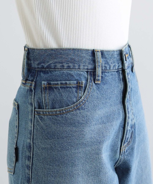 「ANME」 デニムパンツ L オフホワイト レディース_画像9