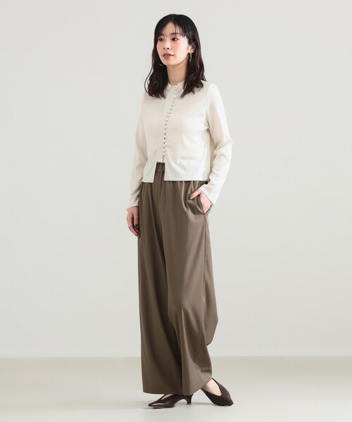 ワイドパンツ パンツ リヨセル ナイロン イージーパンツ レディースの画像