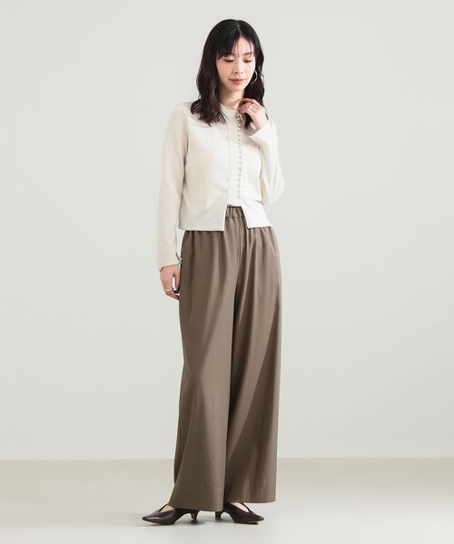 ワイドパンツ パンツ リヨセル ナイロン イージーパンツ レディースの画像