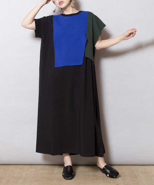 「OSMOSIS」 ドッキングワンピース ONE SIZE ブルー レディース_画像9