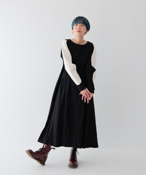 「unica」 長袖ワンピース F ブラック レディース_画像5