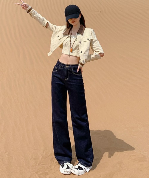 「DAY CLOSET」 デニムパンツ L ブルー レディース_画像5