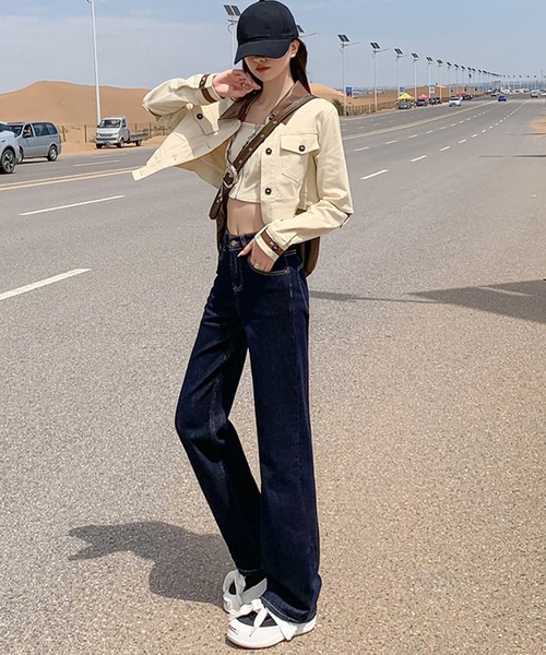 「DAY CLOSET」 デニムパンツ L ブルー レディース_画像7