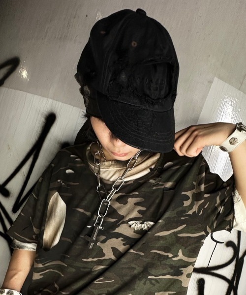SURGERY キャップ 帽子 「SURGERY」surgery destroyed denim cap
