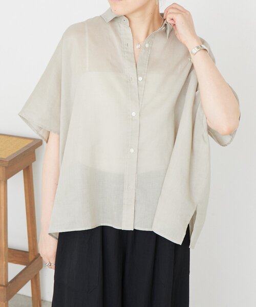 BEARDSLEY（ビアズリー） ブラウス シャツ 半袖 ポンチョシャツ