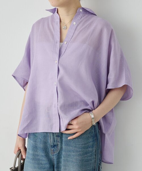 BEARDSLEY（ビアズリー） ブラウス シャツ 半袖 ポンチョシャツ