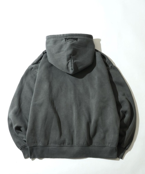 「THRASHER」 ジップアップパーカー L チャコール メンズ_画像7