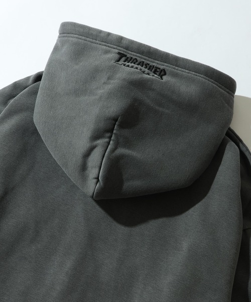 「THRASHER」 ジップアップパーカー L チャコール メンズ_画像9