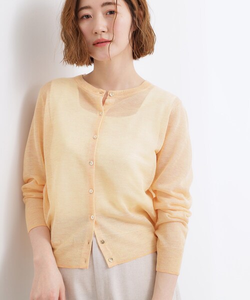 grove（グローブ） カーディガン 高評価！「洗える/名品」大人の透け感