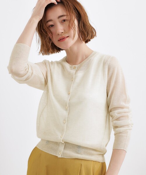 grove（グローブ） カーディガン 高評価！「洗える/名品」大人の透け感