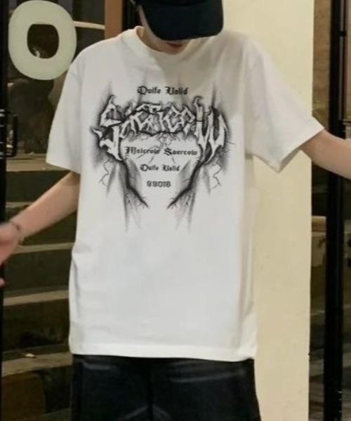 lilful tシャツ 「26年春夏新作」Y2Kグラフィックロゴプリント ビッグ