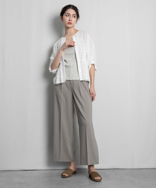 「RAW FUDGE」 半袖ブラウス M ベージュ レディース_画像4