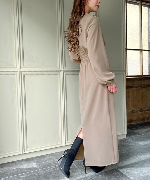「junoah」 長袖ワンピース MEDIUM ブラック レディース_画像8