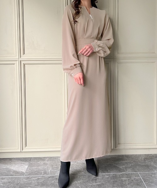 「junoah」 長袖ワンピース MEDIUM ブラック レディース_画像9