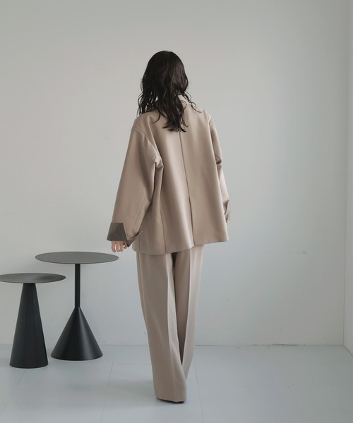 「LIAN」 スラックス MEDIUM チャコールグレー レディース_画像4