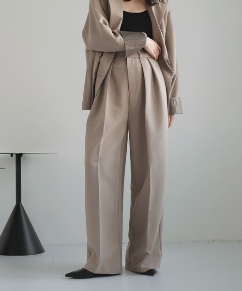 「LIAN」 スラックス MEDIUM チャコールグレー レディース_画像5