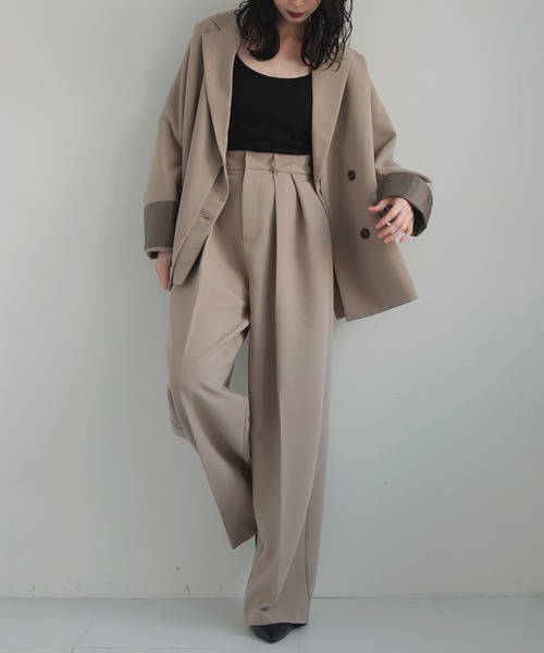 「LIAN」 スラックス MEDIUM チャコールグレー レディース_画像9