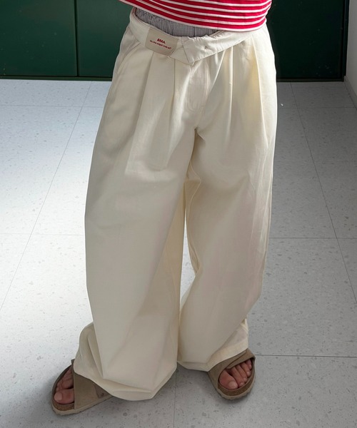 SELAN ワイドパンツ チノパン 「ユニセックス」ウエストネーム2タック