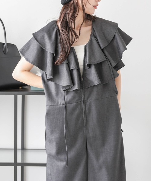 「AMELY」 「La-gemme」オールインワン C グレー レディース_画像6
