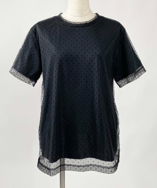 「PICCIN PERLA」 半袖カットソー M ブラック レディース_画像5