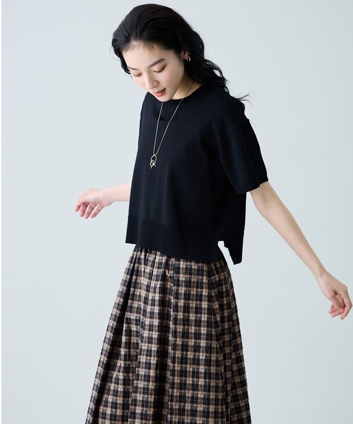 ANY（エニィ） セットアップ 「2SET」ニット×チェックスカートセット
