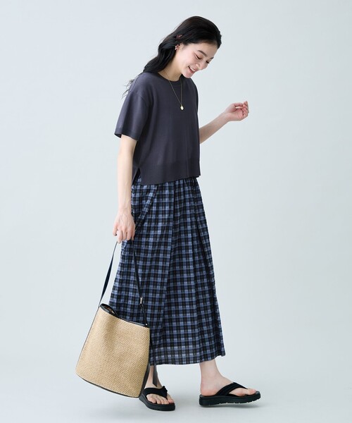 ANY（エニィ） セットアップ 「2SET」ニット×チェックスカートセット