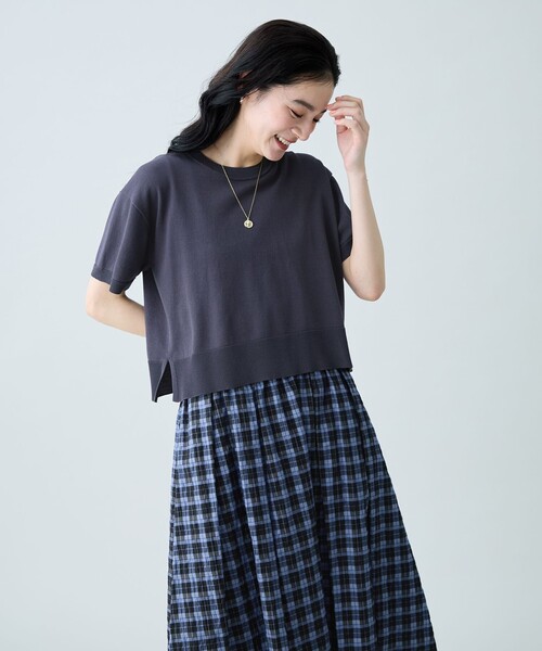 ANY（エニィ） セットアップ 「2SET」ニット×チェックスカートセット