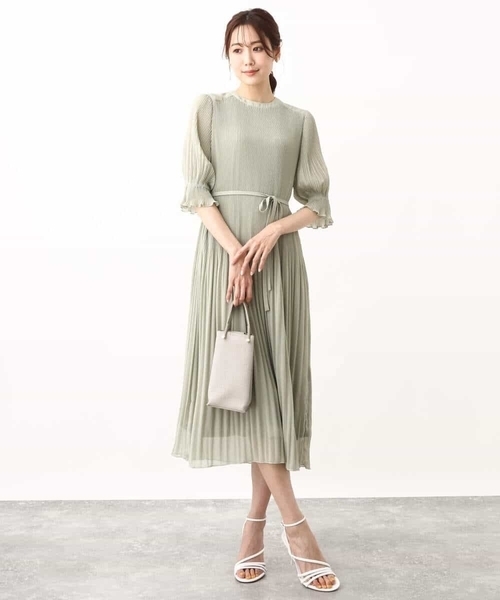 「OFUON le MK」 半袖ワンピース 38 ブラック レディース_画像8