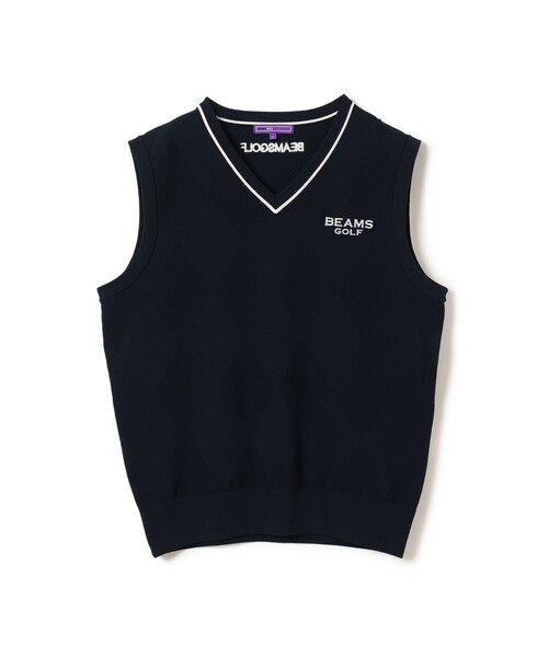 BEAMS GOLF（ビームス ゴルフ） ベスト S ネイビー メンズ : ZOZOTOWN