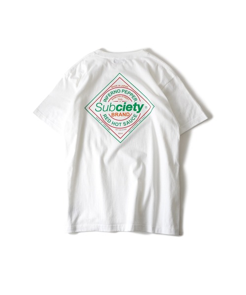 「Subciety」 半袖Tシャツ LARGE レッド メンズ_画像3