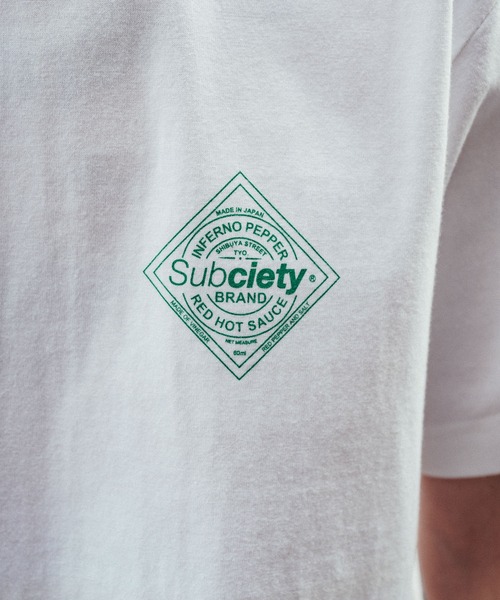 「Subciety」 半袖Tシャツ LARGE レッド メンズ_画像6