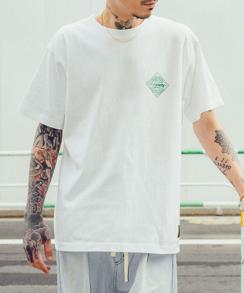 「Subciety」 半袖Tシャツ LARGE レッド メンズ_画像7