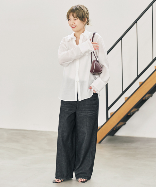 Spick&Span フリルカラーブラウス Spick＆Span（スピック アンド スパン） ブラウス シャツ 「WEB限定