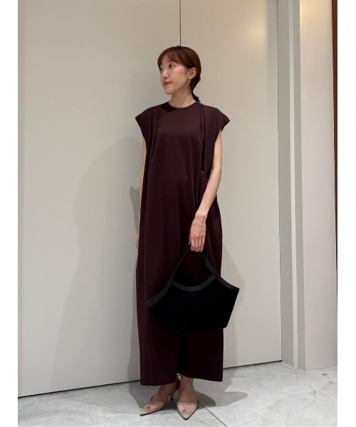 極美品✨エストネーション　綿麻　コクーンワンピース　浅紺　36 伸縮有り ESTNATION（エストネーション） ワンピース ESTNATION / ジャージー
