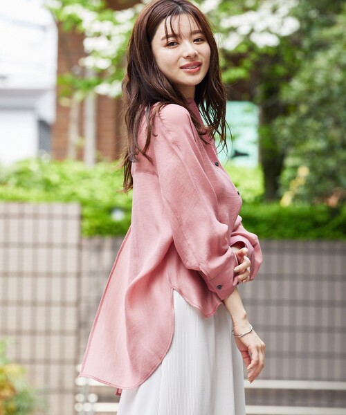 「abahouse mavie」 長袖ブラウス フリー スモークピンク レディース_画像2