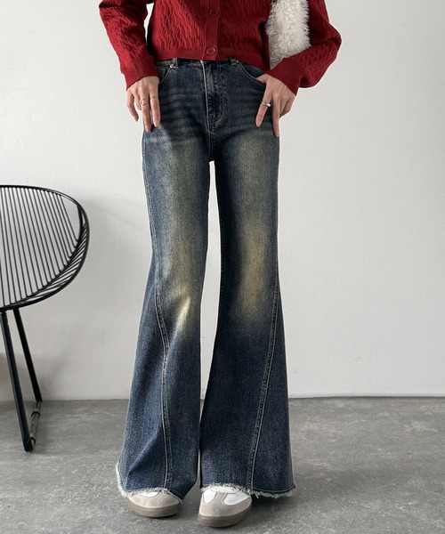 「mily bilet」 デニムパンツ LARGE ブルー レディース_画像2