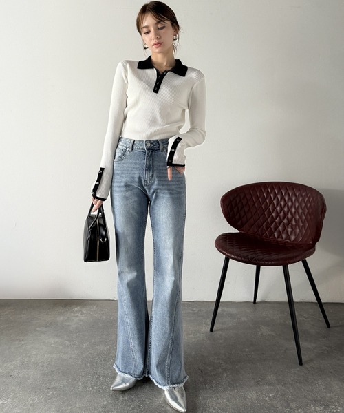 「mily bilet」 デニムパンツ LARGE ブルー レディース_画像8