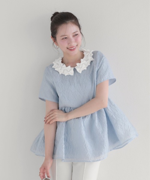 Fit more（フィットモア） メニーリボン衿ブラウス レディース 