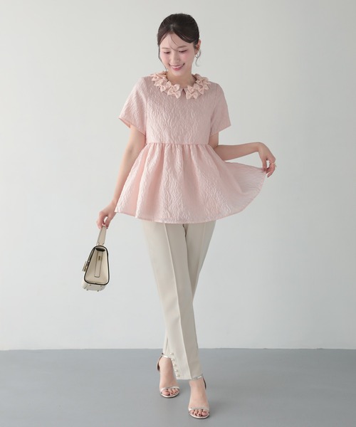 Fit more（フィットモア） メニーリボン衿ブラウス レディース