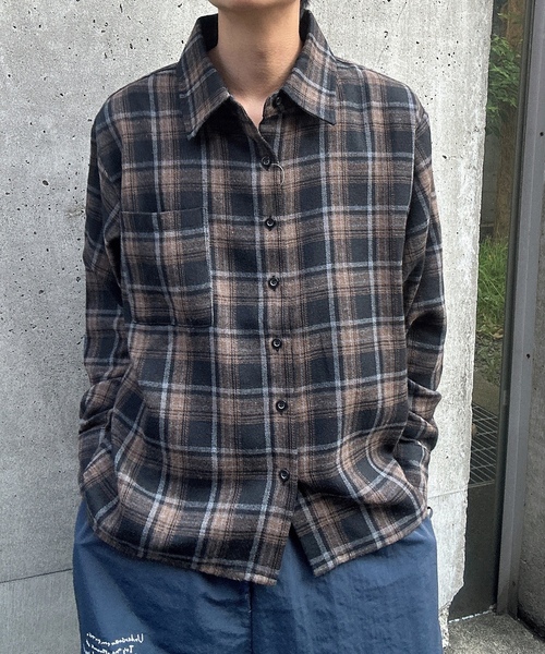「MandO(エムオー)」 長袖シャツ LARGE ピンク メンズ_画像2