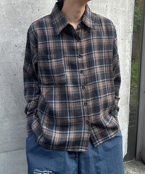 「MandO(エムオー)」 長袖シャツ LARGE ピンク メンズ_画像3